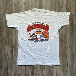 Vintage 90s Fiesta Bowl Huskers Vs Gators Championship T Shirt Size XXL
